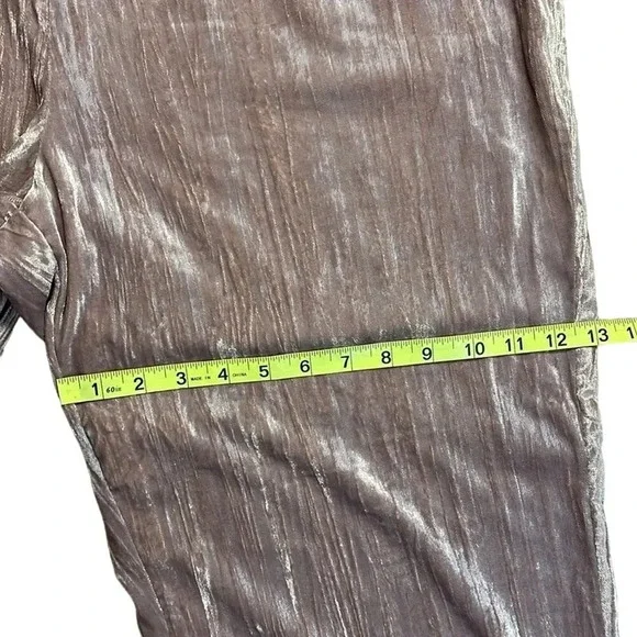 Marc New York Mauve Crushed Velvet Wide Leg Pants Women's Size Extra Large - Picture 4 of 7